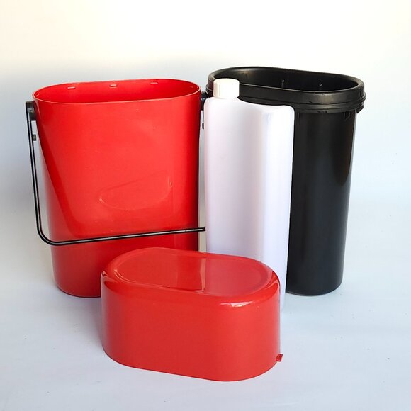 Vintage RED Decor Australia Insulated 2 Bottle Wine Cooler Modern Art New York - Picture 2 of 10